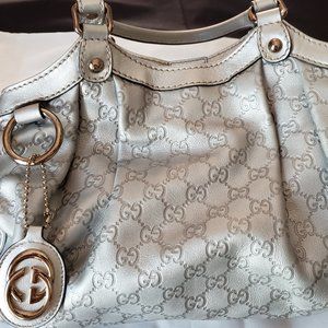 Authentic Gucci Guccissima GG Medium Sukey Handbag